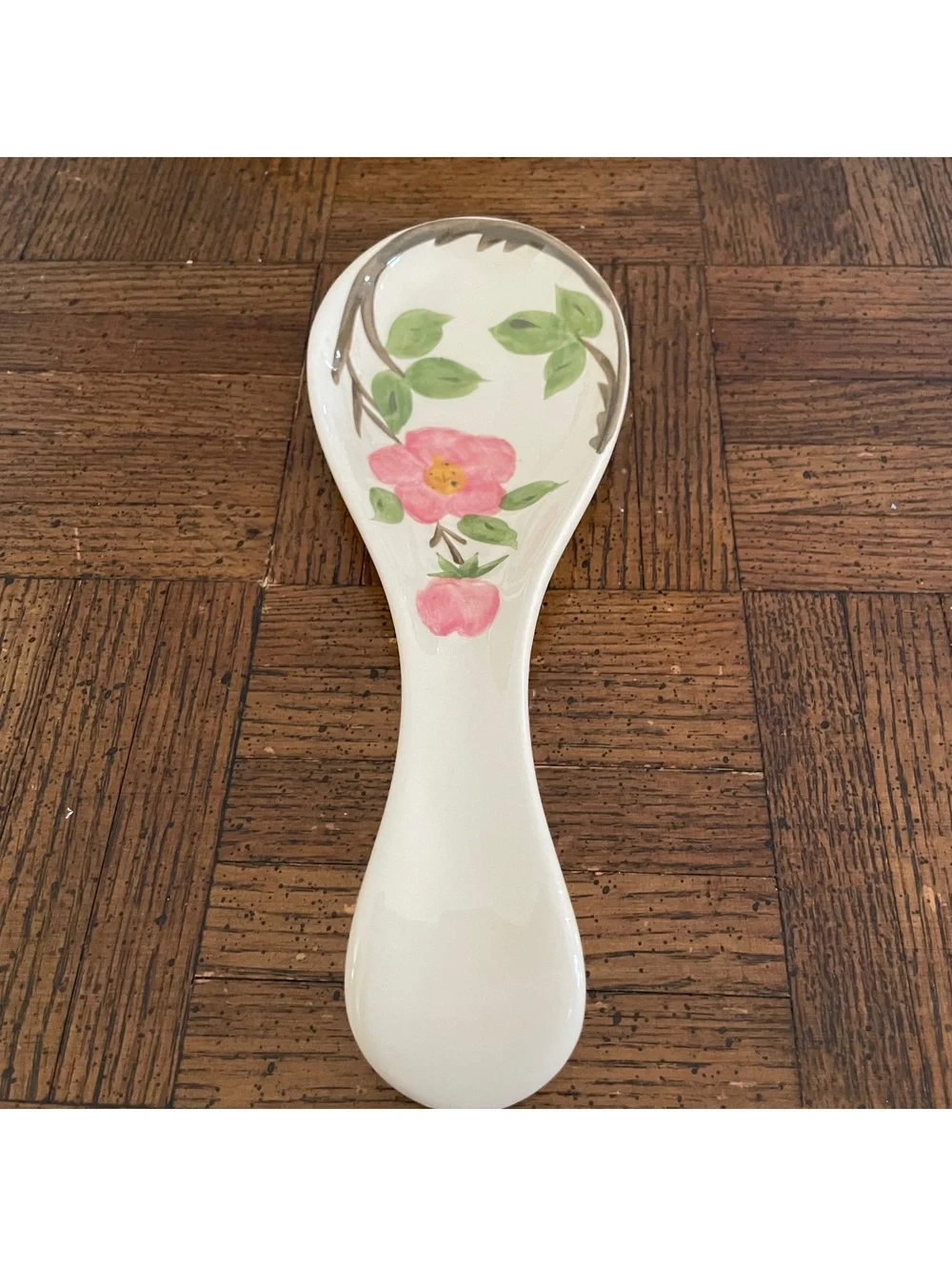 Franciscan Desert Rose hand-painted earthenware spoon rest